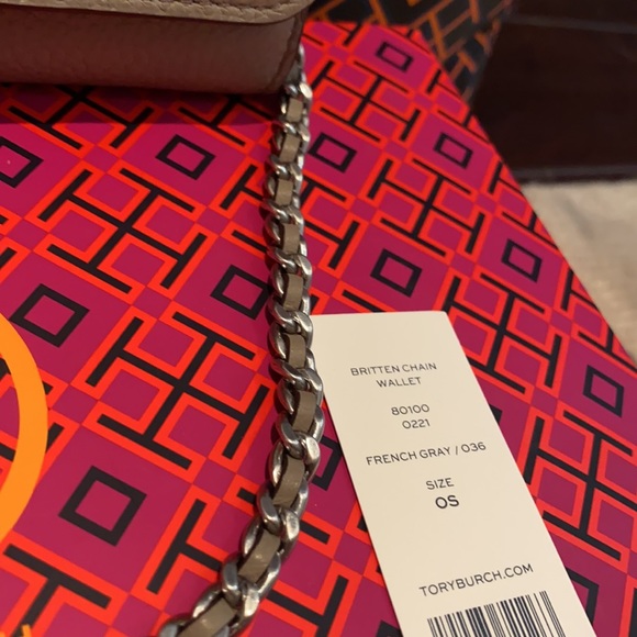 NWT Auth Tory Burch Britten chain wallet - Picture 4 of 12